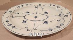 Rare Antique Royal Copenhagen Blue Fluted Plain Oval Platter Very Large #100 1st