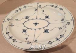 Rare Antique Royal Copenhagen Blue Fluted Plain Oval Platter Very Large #100 1st
