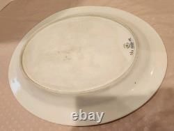 Rare Antique Royal Copenhagen Blue Fluted Plain Oval Platter Very Large #100 1st