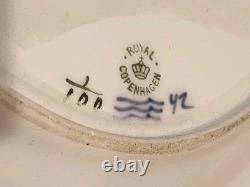 Rare Antique Royal Copenhagen Blue Fluted Plain Oval Platter Very Large #100 1st