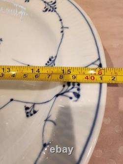 Rare Antique Royal Copenhagen Blue Fluted Plain Oval Platter Very Large #100 1st