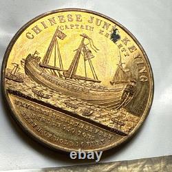 Rare Chinese Proof Junk Keying Ship Medal Very Rare 1848