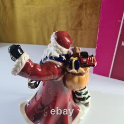 Rare Royal Albert 2009 Christmas Santa music box, with box Very Good Condition