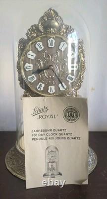 Rare Schatz Jahresuhr ROYAL Anniversary Clock WORKING Very Ornate, Metal Base