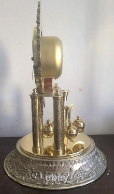 Rare Schatz Jahresuhr ROYAL Anniversary Clock WORKING Very Ornate, Metal Base