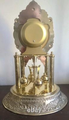 Rare Schatz Jahresuhr ROYAL Anniversary Clock WORKING Very Ornate, Metal Base