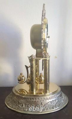 Rare Schatz Jahresuhr ROYAL Anniversary Clock WORKING Very Ornate, Metal Base