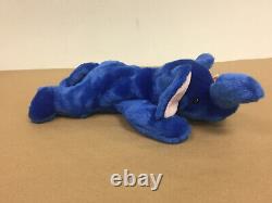 Retired Extremely RARE Ty Beanie Buddy Peanut Royal Blue Elephant Very Valuable