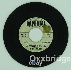 Rick Nelson RARE PROMO Everlovin/A Wonder Like You IMPERIAL 1961 WLP Doo Wop 45