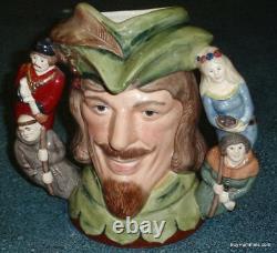 Robin Hood DOUBLE HANDLE Character Toby Jug D6998 by Royal Doulton VERY RARE