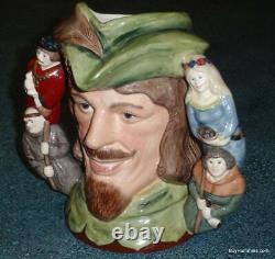 Robin Hood DOUBLE HANDLE Character Toby Jug D6998 by Royal Doulton VERY RARE