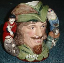 Robin Hood DOUBLE HANDLE Character Toby Jug D6998 by Royal Doulton VERY RARE