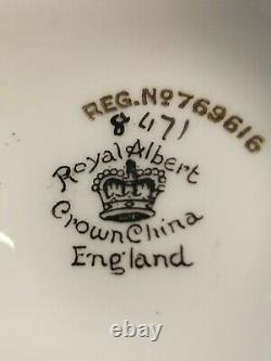 Royal Albert 1930s Crown China Set, Hand-Painted, Very Rare