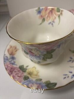 Royal Albert Beatrice Set Of 3 Tea Cups And Saucers. Very Rare Ships Worldwide