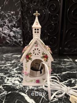 Royal Albert Old Country Roses Electric Light Up Church VERY RARE! READ PLEASE
