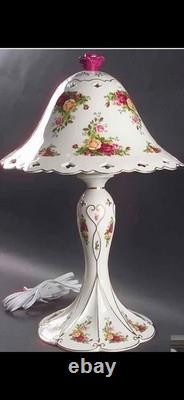 Royal Albert Old Country Roses Lamp Very Rare