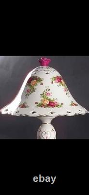 Royal Albert Old Country Roses Lamp Very Rare