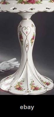 Royal Albert Old Country Roses Lamp Very Rare