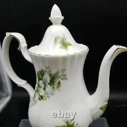 Royal Albert TRILLIUM Coffee Pot with Trivet Very RARE