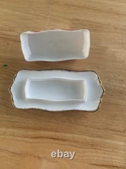 Royal Albert rare old english rose butter dish vintage very nice no chips