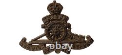 Royal Artillery Antique Plastic Economy Cap Badge Kc Very Rare Original Ww2