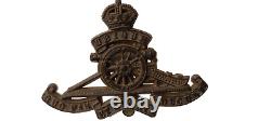 Royal Artillery Antique Plastic Economy Cap Badge Kc Very Rare Original Ww2