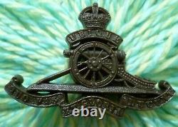 Royal Artillery PLASTIC Economy Cap Badge KC ANTIQUE Original Very RARE WW2