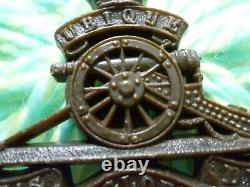 Royal Artillery PLASTIC Economy Cap Badge KC ANTIQUE Original Very RARE WW2