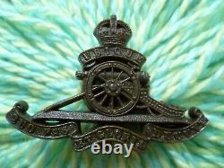 Royal Artillery PLASTIC Economy Cap Badge KC ANTIQUE Original Very RARE WW2