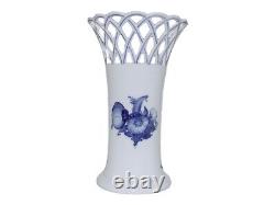 Royal Copenhagen Blue Flower Braided very rare & large vase with pierced border