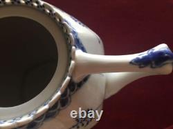Royal Copenhagen Blue Fluted Full Lace Face Pot Teapot 1200ml Very Rare, NEW