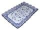 Royal Copenhagen Blue Fluted Full Lace, very rare and extra large flat tray