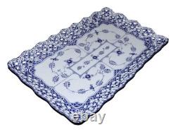 Royal Copenhagen Blue Fluted Full Lace, very rare and extra large flat tray