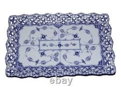 Royal Copenhagen Blue Fluted Full Lace, very rare and extra large flat tray