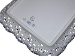 Royal Copenhagen Blue Fluted Full Lace, very rare and extra large flat tray
