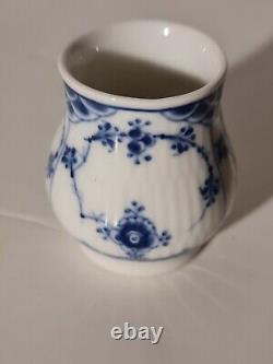 Royal Copenhagen Blue Fluted Half Lace no. 715. Very Rare Porcelain Mini Vase