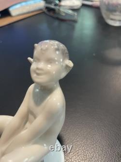 Royal Copenhagen Figurine of Faun on Bell No 1208 Very Rare