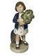 Royal Copenhagen Girl With Flower Bouquet Figurine 4527 Very Rare Mint