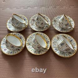 Royal Copenhagen Henriette Cup and Saucer Set Of 6 Very Rare