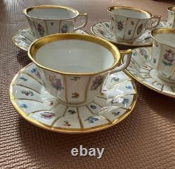 Royal Copenhagen Henriette Cup and Saucer Set Of 6 Very Rare