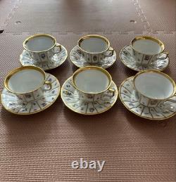 Royal Copenhagen Henriette Cup and Saucer Set Of 6 Very Rare