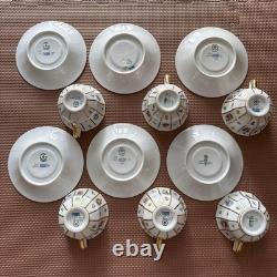 Royal Copenhagen Henriette Cup and Saucer Set Of 6 Very Rare