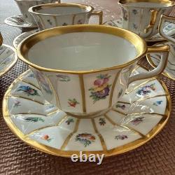 Royal Copenhagen Henriette Cup and Saucer Set Of 6 Very Rare