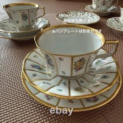 Royal Copenhagen Henriette Cup and Saucer Set Of 6 Very Rare