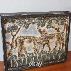 Royal Copenhagen, Knud Kyhn. Relief with Calfs # 21078. DENMARK. VERY RARE
