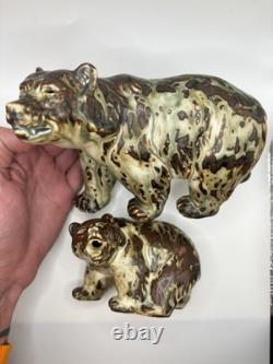 Royal Copenhagen, Knud Kyhn. Set Of Bears, 20155. Made in Denmark. VERY RARE