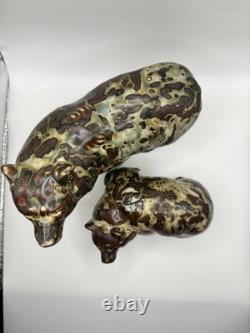 Royal Copenhagen, Knud Kyhn. Set Of Bears, 20155. Made in Denmark. VERY RARE