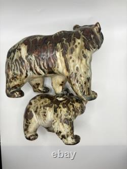 Royal Copenhagen, Knud Kyhn. Set Of Bears, 20155. Made in Denmark. VERY RARE