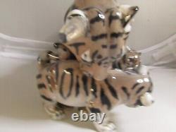 Royal Copenhagen Tiger And Cubs, Jeanne Grut Very Rare