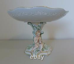 Royal Copenhagen Very Rare Juliane Marie Saxon Flower Plate on Foot